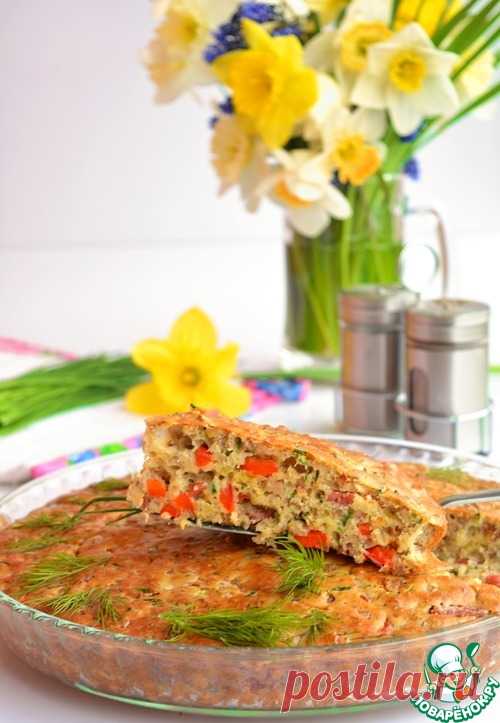 Быстрый закусочный пирог с гречкой