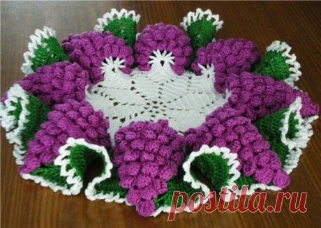 Салфетка &quot;Виноградная гроздь&quot;.