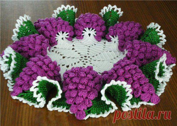 Салфетка "Виноградная гроздь".