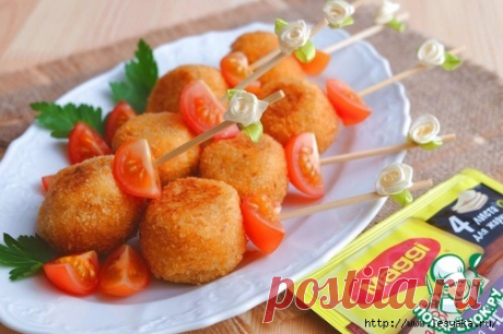 Картофельные пончики с курицей!