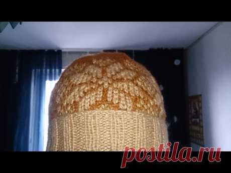 ВЯЗАНИЯ СПИЦАМИ! Шапка с НОРВЕЖСКИМ УЗОРОМ(жаккардовый узор)knitting