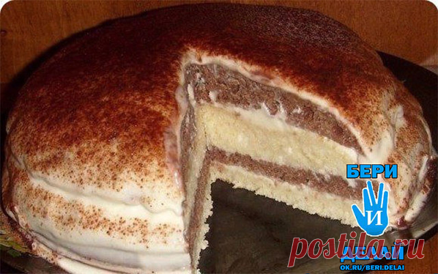простой рецепт очень нежного и вкусного тортика на кефире!