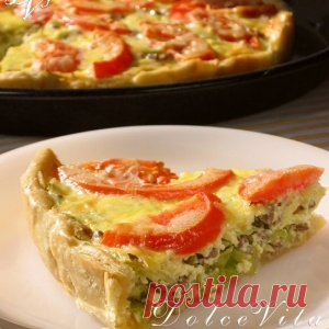 Открытый пирог с капустой и мясным фаршем - МирТесен