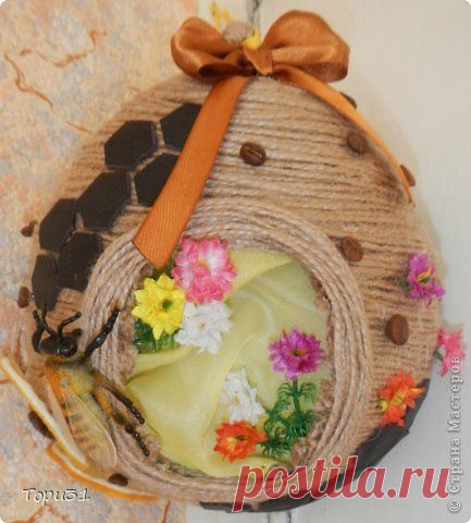 Пчелиный улей из шпагата — Рукоделие