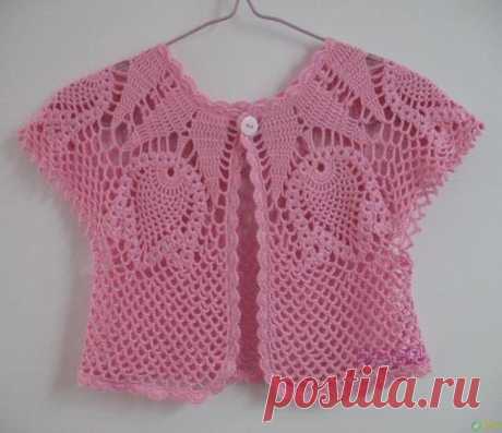 Ажурное болеро для девочки