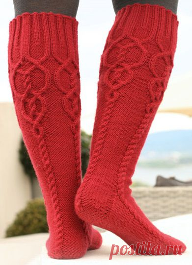 Вязаные гольфы «Celtic Red» | ВЯЗАНЫЕ НОСКИ