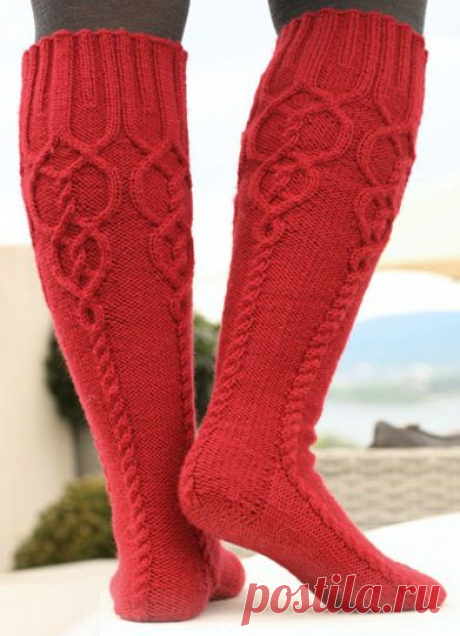 Вязаные гольфы «Celtic Red» | ВЯЗАНЫЕ НОСКИ