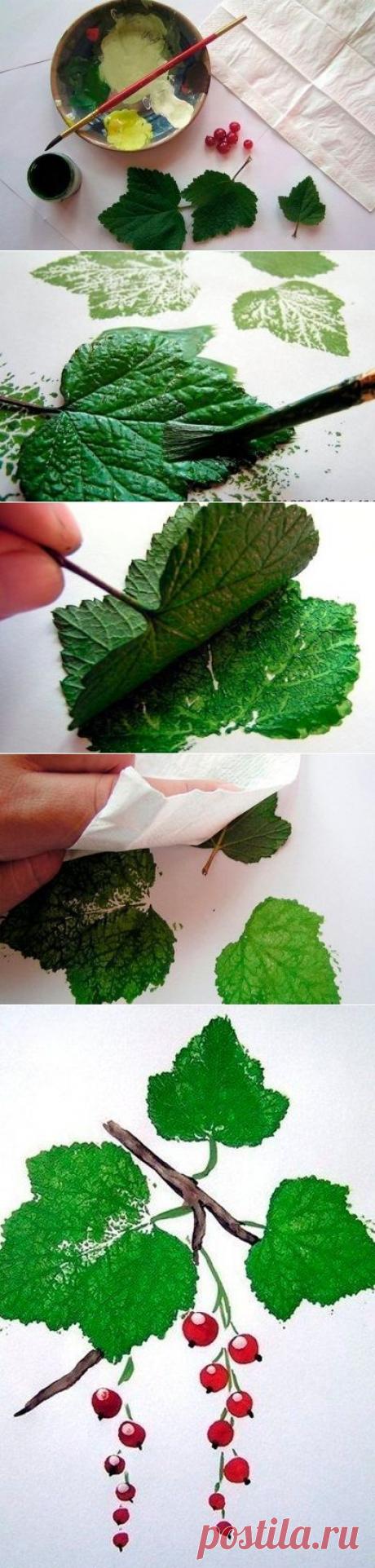 Веточка рябины - Поделки с детьми | Деткиподелки