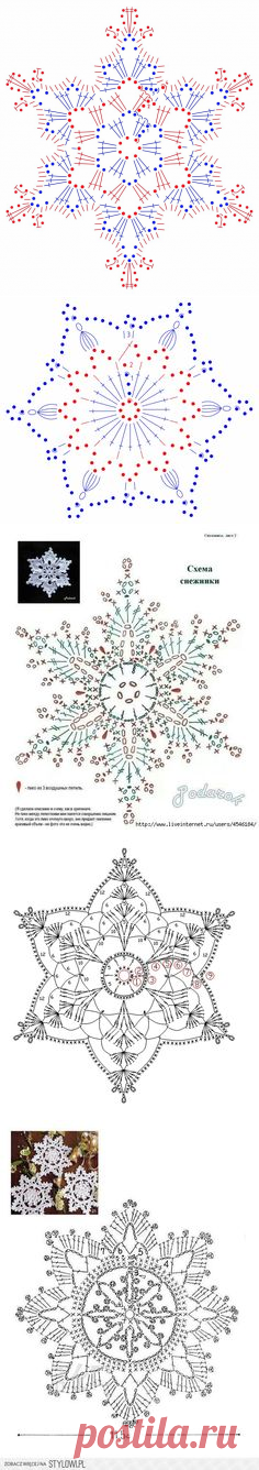 (68) crochet snowflake | Crochet, Knitting & Tatting | Вязание Крючком, Связанные Крючком Снежинки и Снежинки