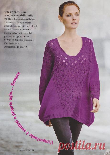 Вязание джемпера Ciclamino, Donna 14