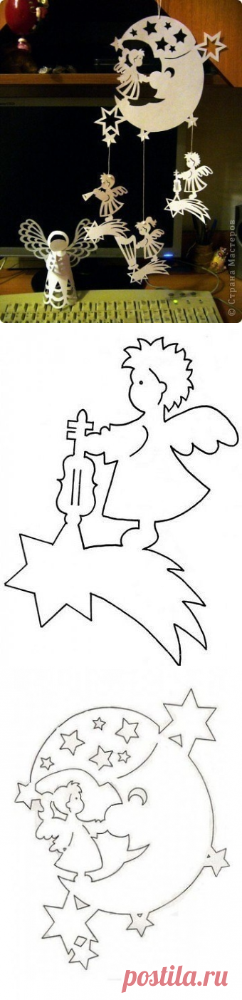 Рождественская подвеска из бумаги