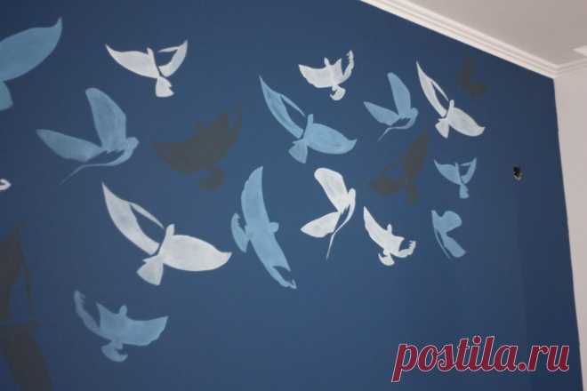 Украшение стен с самодельными трафаретами — Pro ремонт