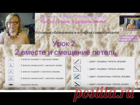 Обозначения в японских схемах узоров спицами. Видео-МК!!! - Страна Мам