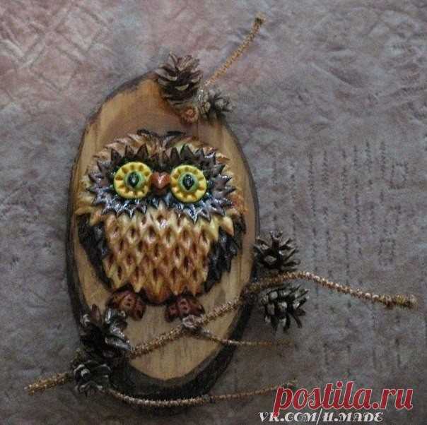 ​Совушка из соленого теста