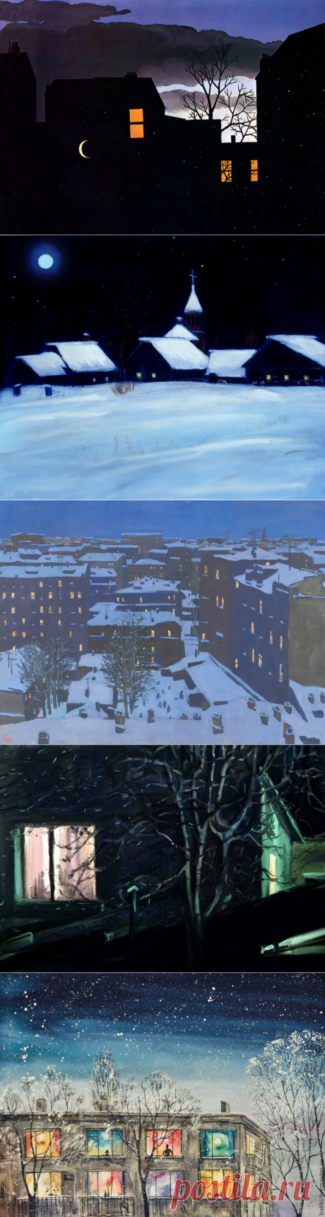 Картины с ночными окнами, в глубине которых "живет жизнь" | Арт-посиделки у Сидора и Устиньи | Яндекс Дзен