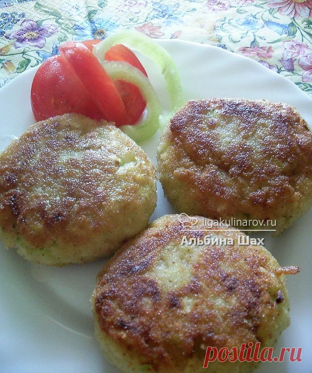 Кабачковые котлетки – рецепт с  от Лиги Кулинаров, пошаговый рецепт