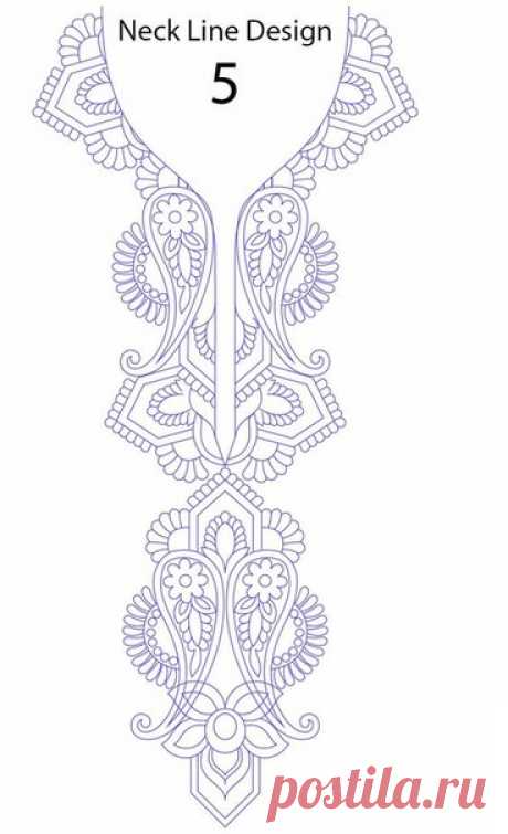 Узоры для вышивки горловины (Шитье и крой) | Журнал Вдохновение Рукодельницы