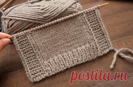Идеальная цельновязаная планка спицами