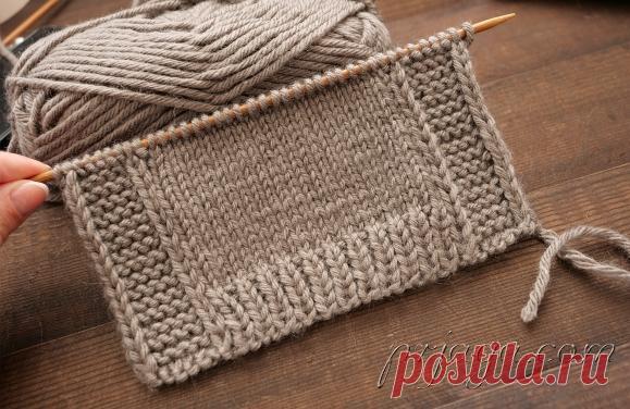 Идеальная цельновязаная планка спицами