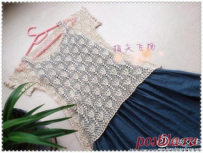 Ажурный топ крючком