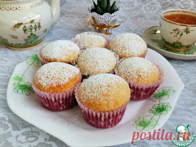 Бисквитные яблочные кексы Кулинарный рецепт