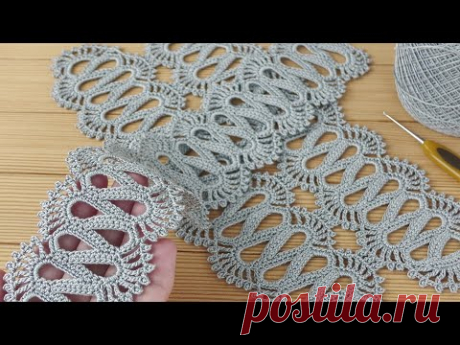 Easy to Crochet Lace Ribbon💗Crochet  for beginners. КРУЖЕВО КРЮЧКОМ вязание для начинающих