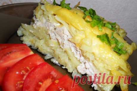 Запеканка из сырого картофеля и куриного фарша — Домашний уют