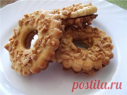 Кольца песочные с арахисом — Домашняя кулинария