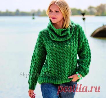 Пуловер с «косами» и объемный снуд — Shpulya.com - схемы с описанием для вязания спицами и крючком