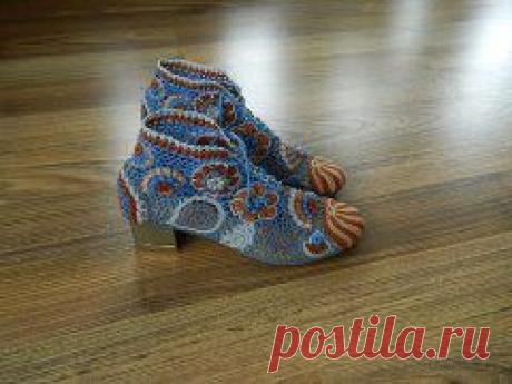 Вязаные башмачки