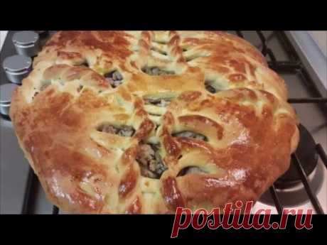 ПИРОГ Вкусный и простой рецепт дрожжевого пирога с МЯСОМ и ГРИБАМИ