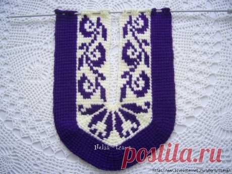 Тапочки тунисским крючком,тапочки с завитушками