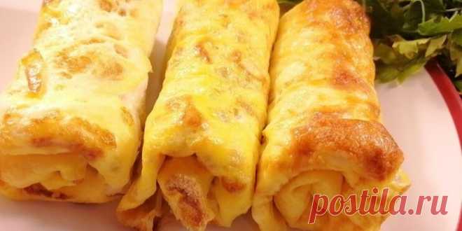 ЯИЧНЫЕ БЛИНЧИКИ С СЫРОМ