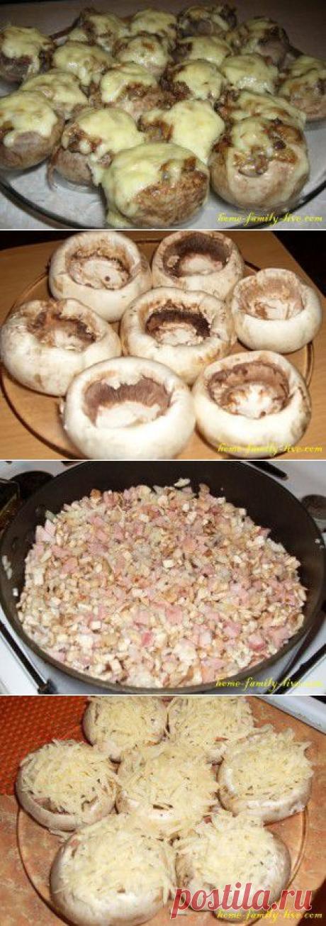 Шампиньоны фаршированные - Кулинарные рецептыКулинарные рецепты