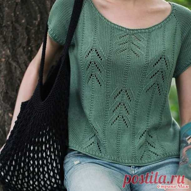 Летняя кофточка фисташкового цвета Всем доброго воскресного денечка! Связала кофточку по-быстрому. Увидела фото,  МК был платный, я ничего сложного не увидела и решила связать сама.
