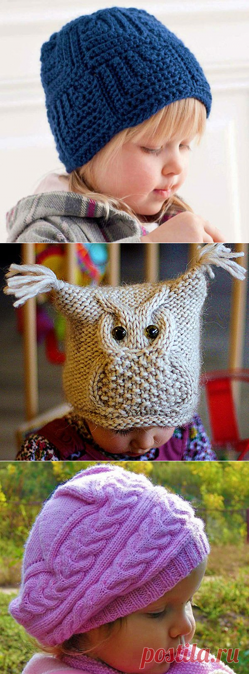 Шапочки | ВЯЗАНИЕ ДЛЯ ДЕТЕЙ Спицами и Крючком — Схемы и Описание