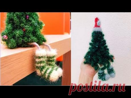 МИНИ - НОСОЧКИ КРЮЧКОМ Для елочки, куклы, игрушки / Мастер класс / Вязание крючком