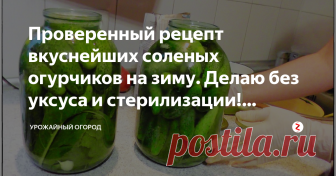 Проверенный рецепт вкуснейших соленых огурчиков на зиму. Делаю без уксуса и стерилизации! Получаются сочные и хрустящие Дорогие огородники! Пришло время не только собирать урожай, но и делать заготовки на зиму. В последние годы я закрываю огурчики только так. Без применения уксуса и стерилизации. Получаются очень вкусные, сочные, хрустящие - обалденные. Рекомендую попробовать этот рецепт!
Итак, я собрала урожай огурчиков - будем закрывать.
https://www.supersadovnik.ru
Итак, приступаем: