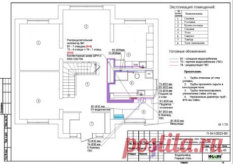 Проект отопления частного дома, пример 2070