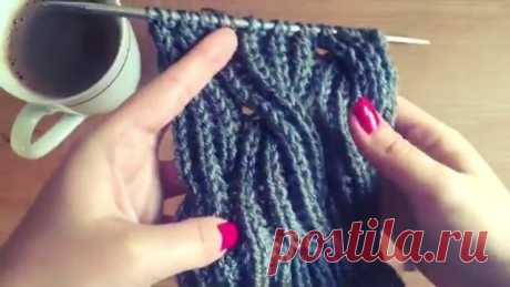 istanbulcrochet в Instagram: «#RepostSave @patterns_for_knitters ・・・ Warm and very soft Brioche cable pattern 🙂. Great for scarfs 🧣 and other accessories 👍🏼. Cast on…»