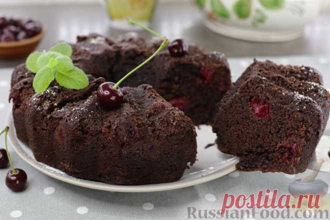 Рецепт: Шоколадный манник с вишней на RussianFood.com