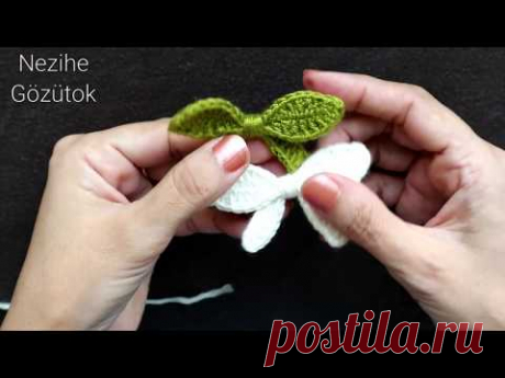 Örgüleri süslemek için örgü fiyonk modelinin yapılışı