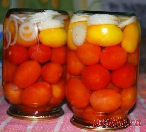 Обалденные помидоры с луком. Очень вкусные помидорки и маринад!