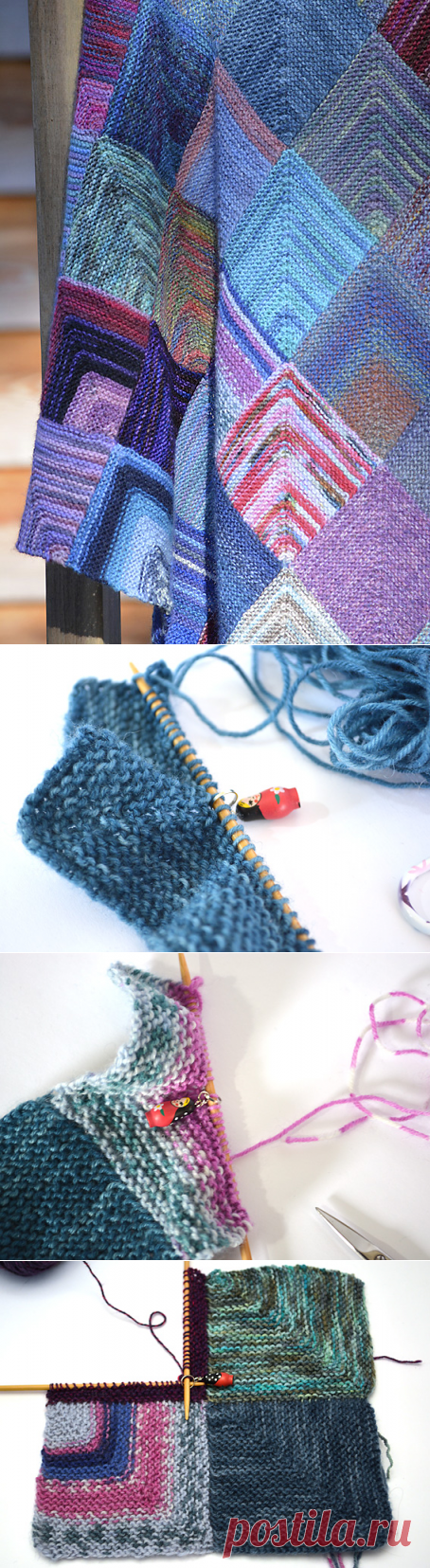 How to Knit a Mitred Square Blanket - Knitting Squirrel