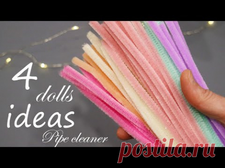 ❤4 IDEAS❤ Beautiful dolls made of pipe cleaners