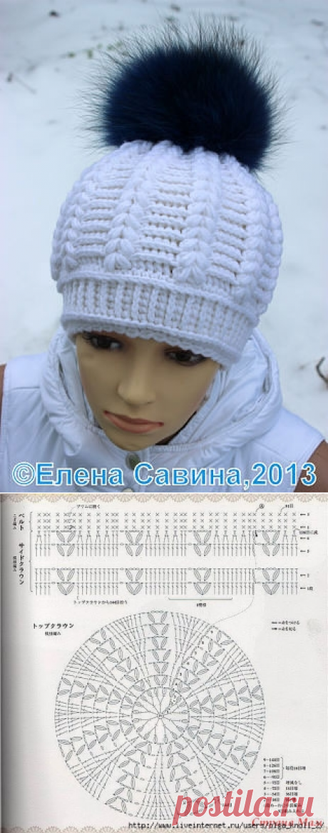 Зимняя шапочка крючком