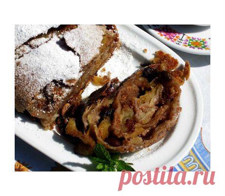 Яблочный штрудель с грецкими орехами - пошаговый рецепт с фото - яблочный штрудель с грецкими орехами - как готовить: ингредиенты, состав, время приготовления - Леди Mail.Ru