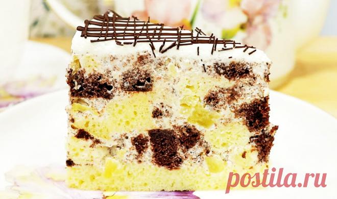 Сметанный торт с ананасами «Панчо» | Рецепты на Tortik.club