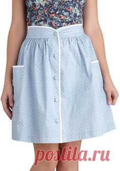 Just as I Dot Skirt | Mod Retro Vintage Skirts | ModCloth.com