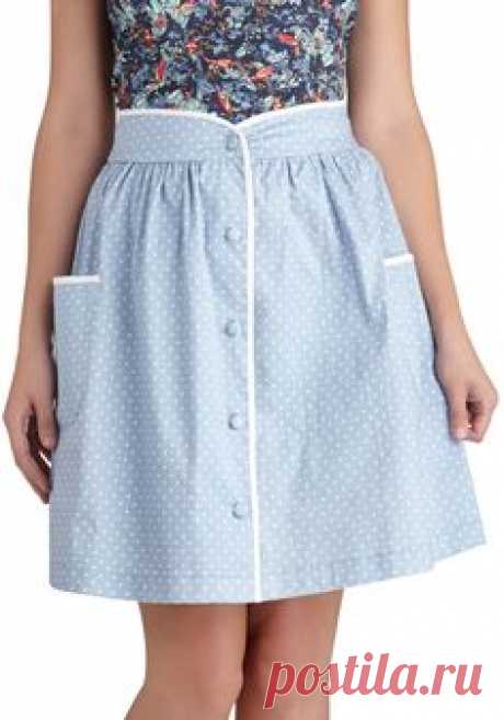 Just as I Dot Skirt | Mod Retro Vintage Skirts | ModCloth.com